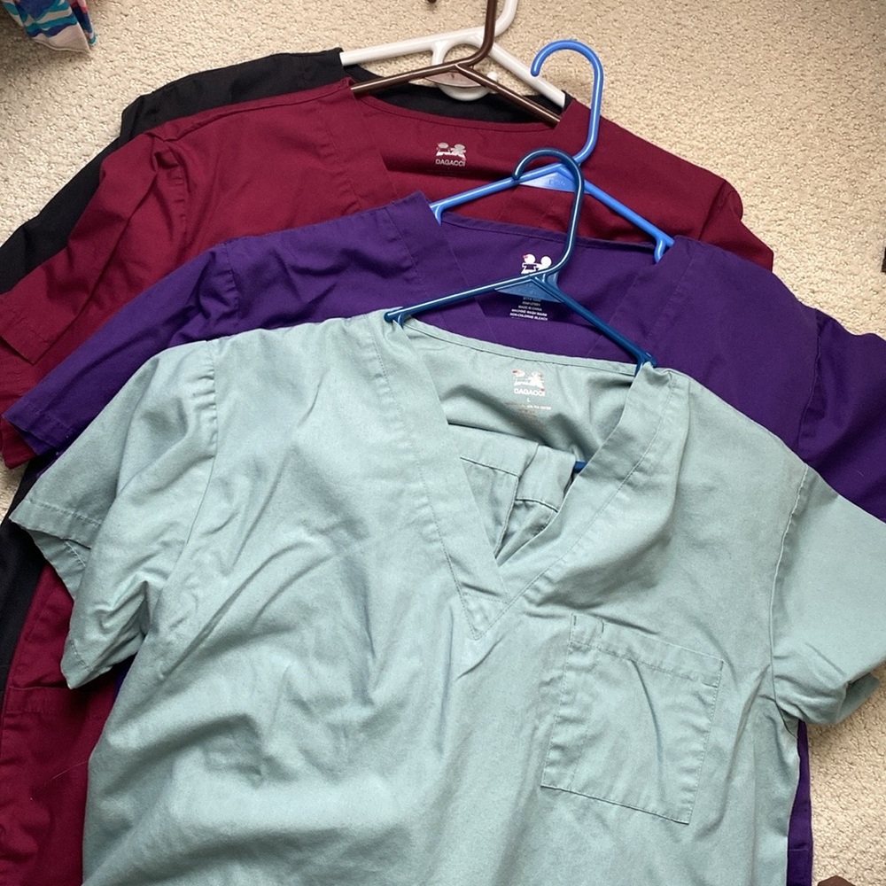 4 pairs of Amazon scrubs